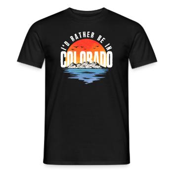 Ich wäre lieber in Colorado - Männer T-Shirt - Schwarz - Vorne - AI Model Male 178 light (178cm)