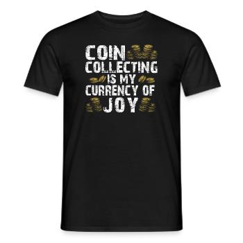 Numismatics Coin Collector Art - Men's T-Shirt - black - Front - AI Model Male 178 light (178cm)