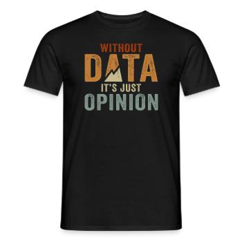Conception amusante pour les passionnés de données - T-shirt homme - noir - Devant - AI Model Male 178 light (178cm)