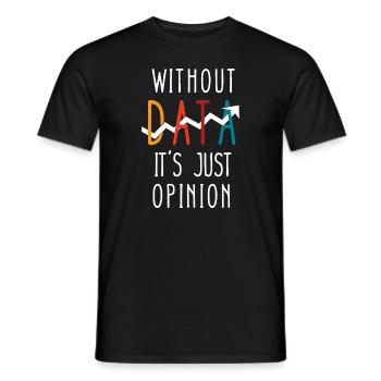 Conception amusante pour les passionnés de données - T-shirt homme - noir - Devant - AI Model Male 178 light (178cm)
