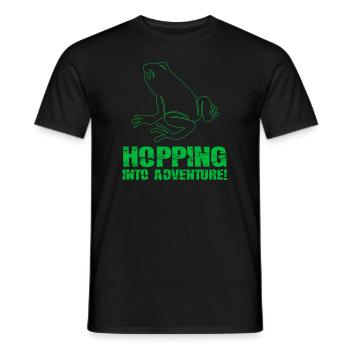 Hopping Into Adventure Frogs Nature Joy - Men's T-Shirt - black - Front - AI Model Male 178 light (178cm)