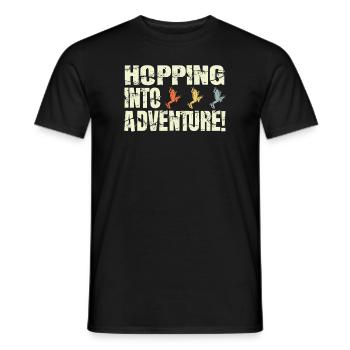 Hopping Into Adventure Frogs Nature Joy - Men's T-Shirt - black - Front - AI Model Male 178 light (178cm)