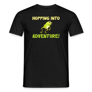 Hopping Into Adventure Frogs Nature Joy - Men's T-Shirt - black - Front - AI Model Male 178 light (178cm)