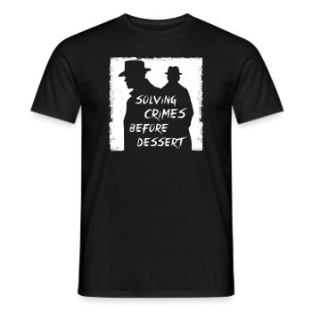 Solving Crimes Before Dessert Mystery - Men's T-Shirt - black - Front - AI Model Male 178 light (178cm)