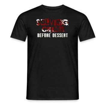 Solving Crimes Before Dessert Mystery - Men's T-Shirt - black - Front - AI Model Male 178 light (178cm)