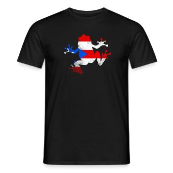 Taino Echoes Coqui Puerto Rican Heritage - Men's T-Shirt - black - Front - AI Model Male 178 light (178cm)