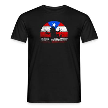 Taino fait écho à l’héritage portoricain des Coqui - T-shirt homme - noir - Devant - AI Model Male 178 light (178cm)