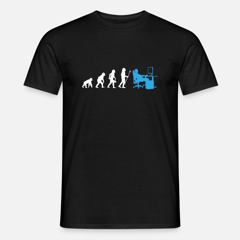 Evolution of the Nerds - Männer T-Shirt - Schwarz