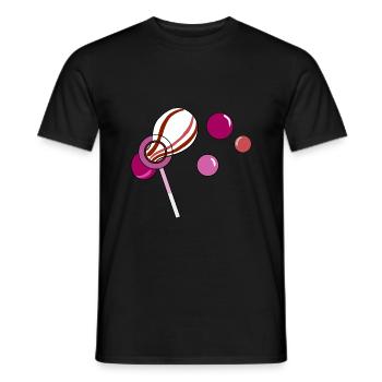 Bulles de savon lesbienne Cadeau lesbien - T-shirt homme - noir - Devant - AI Model Male 178 light (178cm)