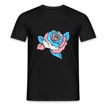 Trans Pride Rose - Men's T-Shirt - black - Front - AI Model Male 178 light (178cm)