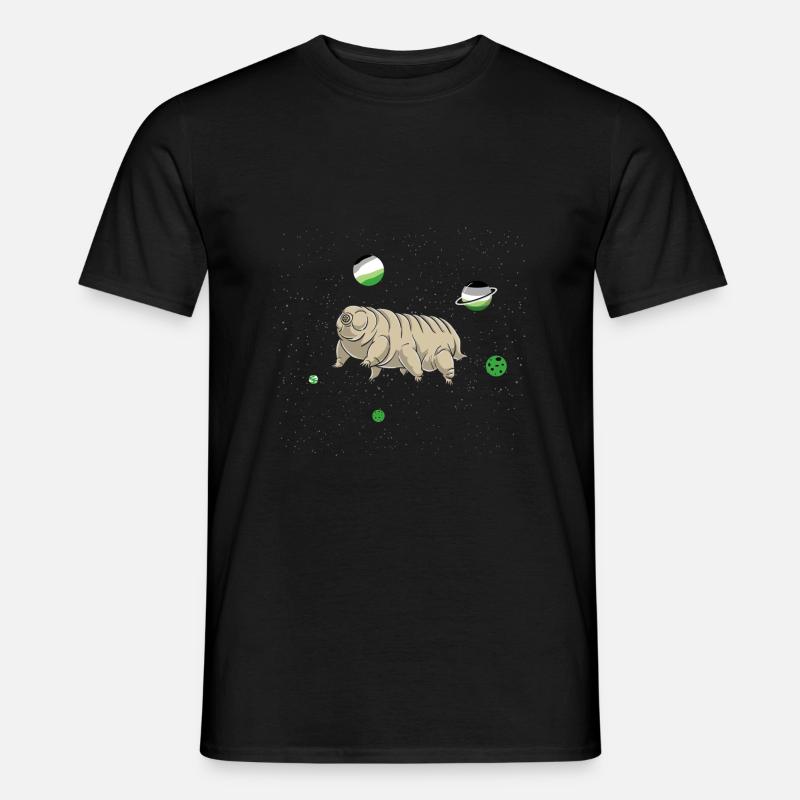 Aromantisches Bärtierchen im Weltraum - Männer T-Shirt - Schwarz