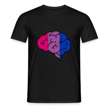 Cerveau bisexuel Fierté bisexuelle - T-shirt homme - noir - Devant - AI Model Male 178 light (178cm)