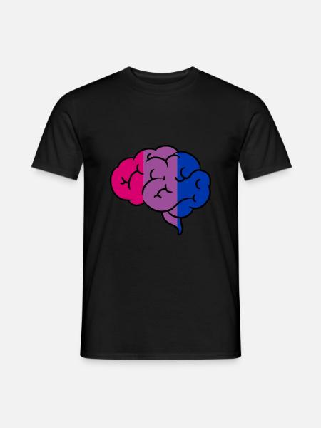Bisexual Brain Bisexual Pride - Men's T-Shirt - black