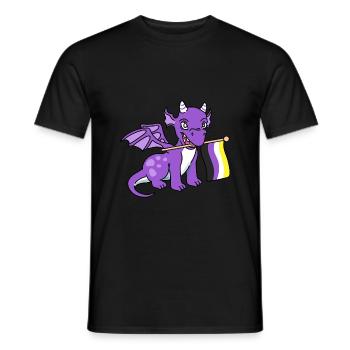 Nonbinary Pride Dragon Nonbinary Pride - T-shirt homme - noir - Devant - AI Model Male 178 light (178cm)