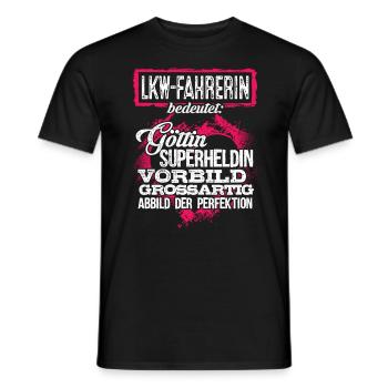 LKW-FAHRERIN - Duden - Männer T-Shirt - Schwarz - Vorne - AI Model Male 178 light (178cm)