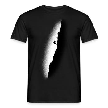 Alpiniste - grimpeur - escalade - T-shirt homme - noir - Devant - AI Model Male 178 light (178cm)