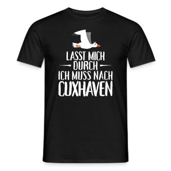 Lasst mich durch ich muss nach Cuxhaven Möwe - Männer T-Shirt - Schwarz - Vorne - AI Model Male 178 light (178cm)
