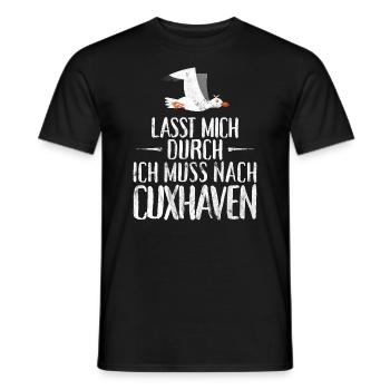 Lasst mich durch ich muss nach Cuxhaven Möwe - Männer T-Shirt - Schwarz - Vorne - AI Model Male 178 light (178cm)