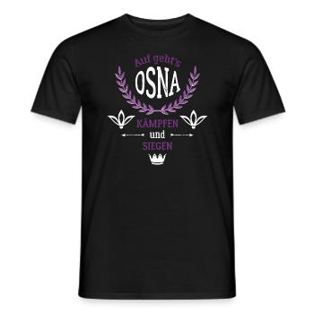 Osna kämpfen und siege! Fußball I Fan Osnabrück - Männer T-Shirt - Schwarz - Vorne - AI Model Male 178 light (178cm)