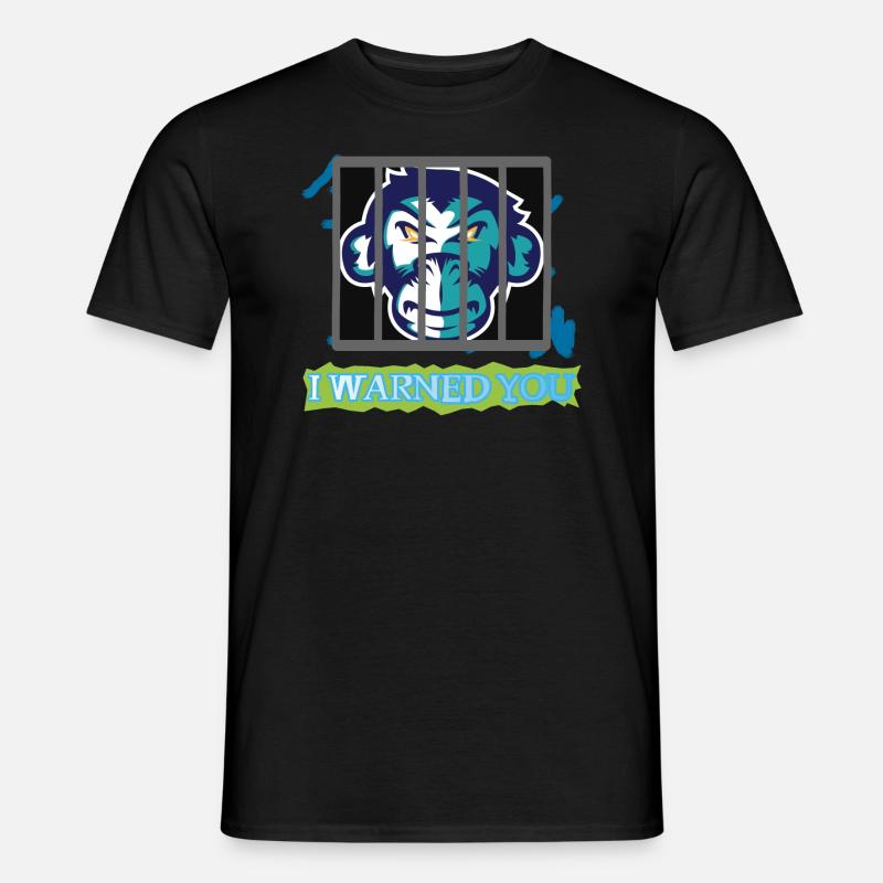Angry Monkey - Männer T-Shirt - Schwarz