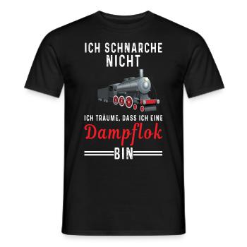 Ich schnarche nicht Dampflok - Männer T-Shirt - Schwarz - Vorne - AI Model Male 178 light (178cm)