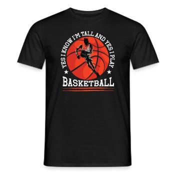 Basketball Spruch Motiv I Basketballer - Männer T-Shirt - Schwarz - Vorne - AI Model Male 178 light (178cm)
