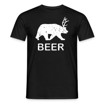 Beer Bär Bier Jagd - Men's T-Shirt - black - Front - AI Model Male 178 light (178cm)