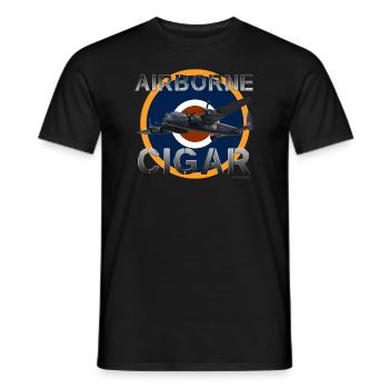 AIRBORNE CIGAR / 1711 - Männer T-Shirt - Schwarz - Vorne - AI Model Male 178 light (178cm)