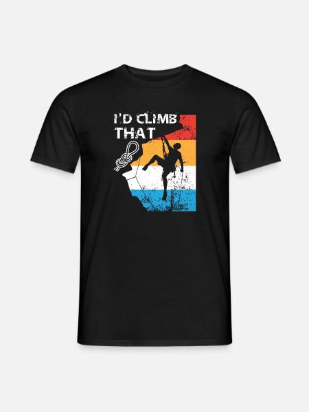 I'd climb that - hiking climbing gift - T-shirt homme - noir