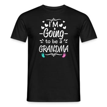 I'm going to be Grandma - baby birth announcement - T-shirt homme - noir - Devant - AI Model Male 178 light (178cm)