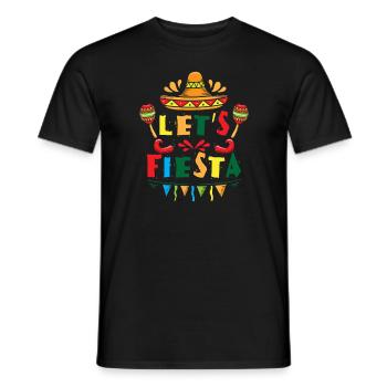 Let's Fiesta - sombrero mexican spanish holiday - Männer T-Shirt - Schwarz - Vorne - AI Model Male 178 light (178cm)