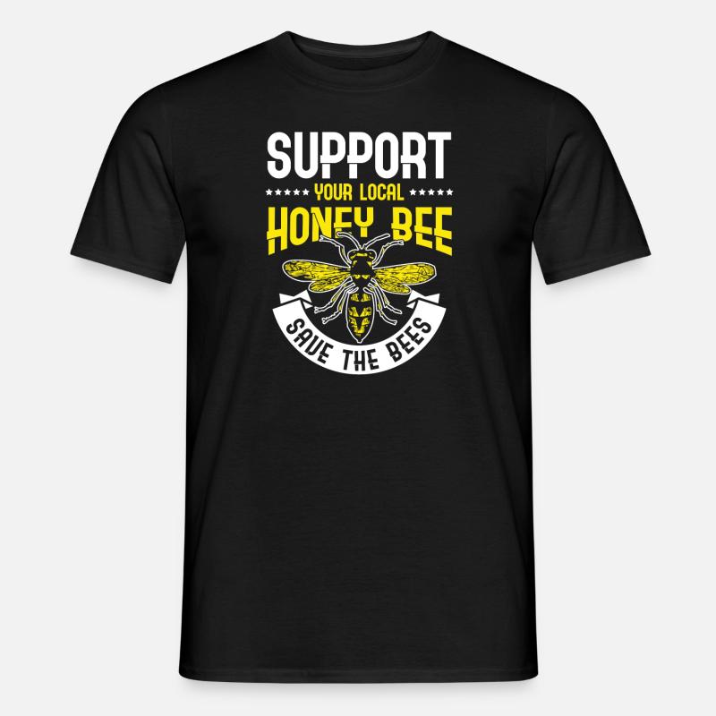 Support your local Honey Bee Save the Bees - Männer T-Shirt - Schwarz