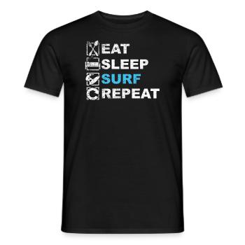 Surf Surfers Planche de surf Surfboard Lifestyle - T-shirt homme - noir - Devant - AI Model Male 178 light (178cm)