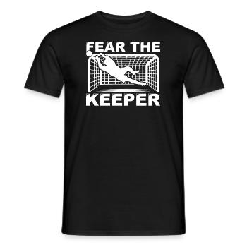 Feer The Keeper - Idée de cadeau de gardien de but - T-shirt homme - noir - Devant - AI Model Male 178 light (178cm)