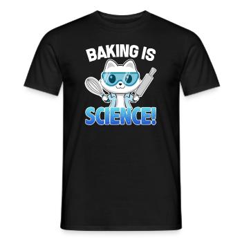 La cuisson est Science Cat - T-shirt homme - noir - Devant - AI Model Male 178 light (178cm)
