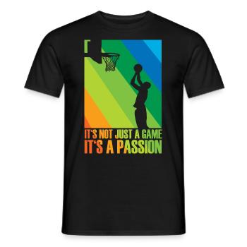 Basketballer athlete player gift idea - Men's T-Shirt - black - Front - AI Model Male 178 light (178cm)