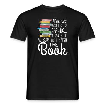 I'm not addicted to Reading - Men's T-Shirt - black - Front - AI Model Male 178 light (178cm)