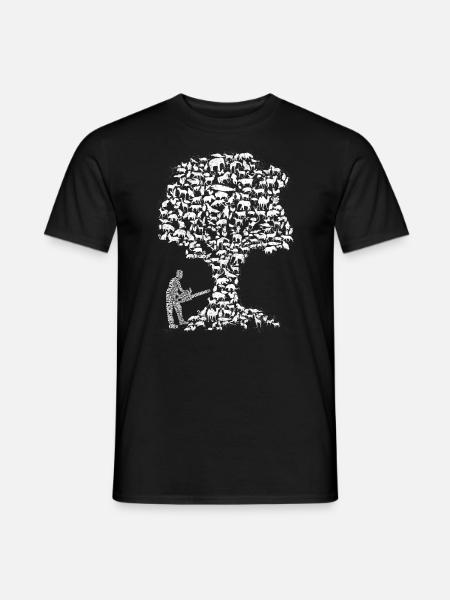 Veganer Shirt, Geschenk zB Geburtstag, Tierrechte - Männer T-Shirt - Schwarz