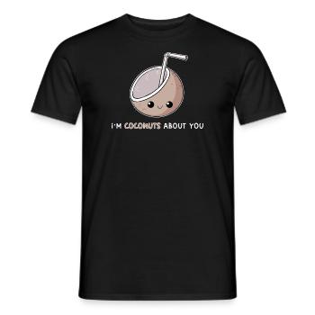 MEN'S BERRY MUCH 'NUTS ABOUT YOU' COCONUT - Men's T-Shirt - black - Front - AI Model Male 178 light (178cm)