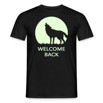 Bienvenue à nouveau (Wolf / 1C) - T-shirt homme - noir - Devant - AI Model Male 178 light (178cm)