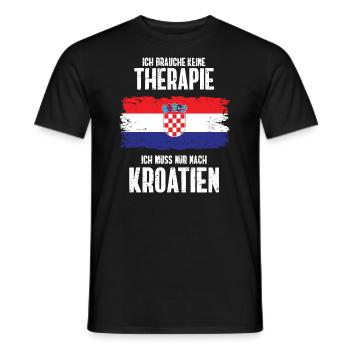 Therapie Kroatien Adria Urlaub Geschenk Sommer - Männer T-Shirt - Schwarz - Vorne - AI Model Male 178 light (178cm)