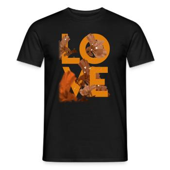 Love - Love - Flowers - Flowers - Love you - Men's T-Shirt - black - Front - AI Model Male 178 light (178cm)
