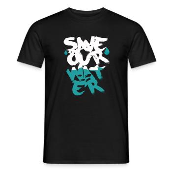 Sauvez notre eau - Eau - T-shirt homme - noir - Devant - AI Model Male 178 light (178cm)