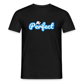 Mr Perfect man sweetheart love - Men's T-Shirt - black - Front - AI Model Male 178 light (178cm)
