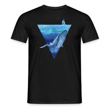 Wal - Männer T-Shirt - Schwarz - Vorne - AI Model Male 178 light (178cm)