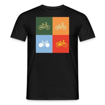 Vélo - vélo - cycliste - T-shirt homme - noir - Devant - AI Model Male 178 light (178cm)