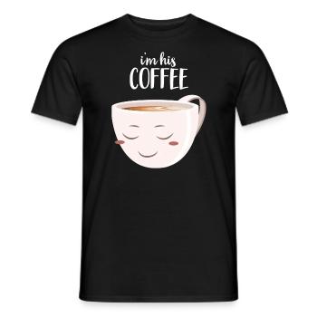 I'm His Coffee | I'm Her Donut (Part 2) - T-shirt homme - noir - Devant - AI Model Male 178 light (178cm)