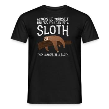 Always Be A Sloth - T-shirt homme - noir - Devant - AI Model Male 178 light (178cm)