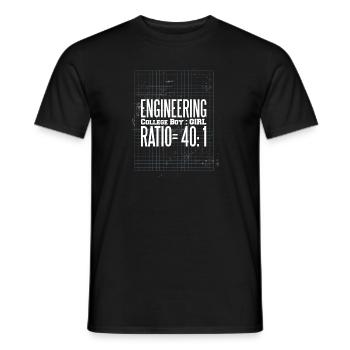 Ingenieur - Spruch Studium Mann Frau - Männer T-Shirt - Schwarz - Vorne - AI Model Male 178 light (178cm)