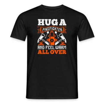 Firefighter firefighter saying Firefighter - Men's T-Shirt - black - Front - AI Model Male 178 light (178cm)